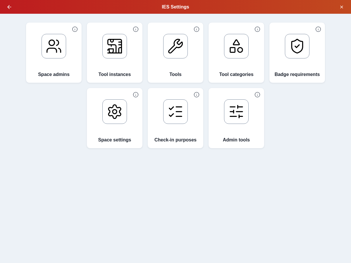 Tools and Tool instances are separate cards in space administration