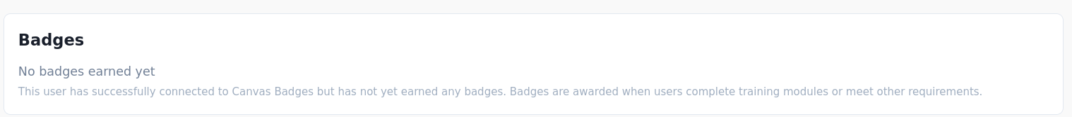 Badges Not Connected