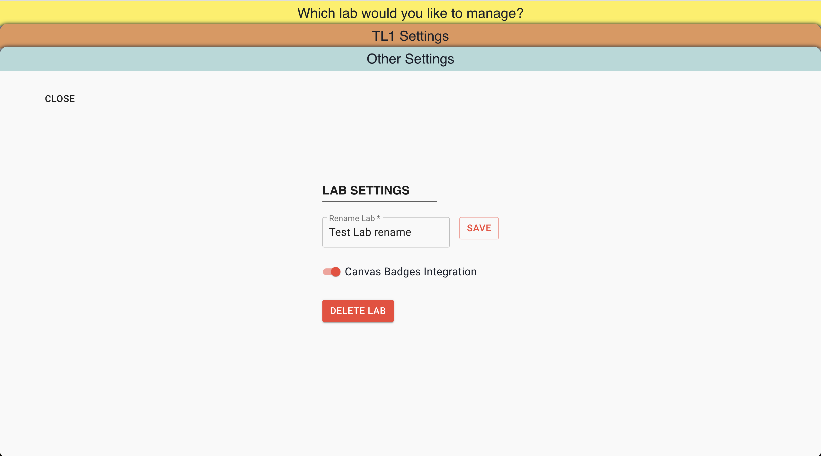 Pinpoint Other Settings Page