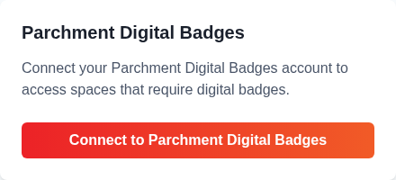 Connect to Parchment Digital Badges on the profile