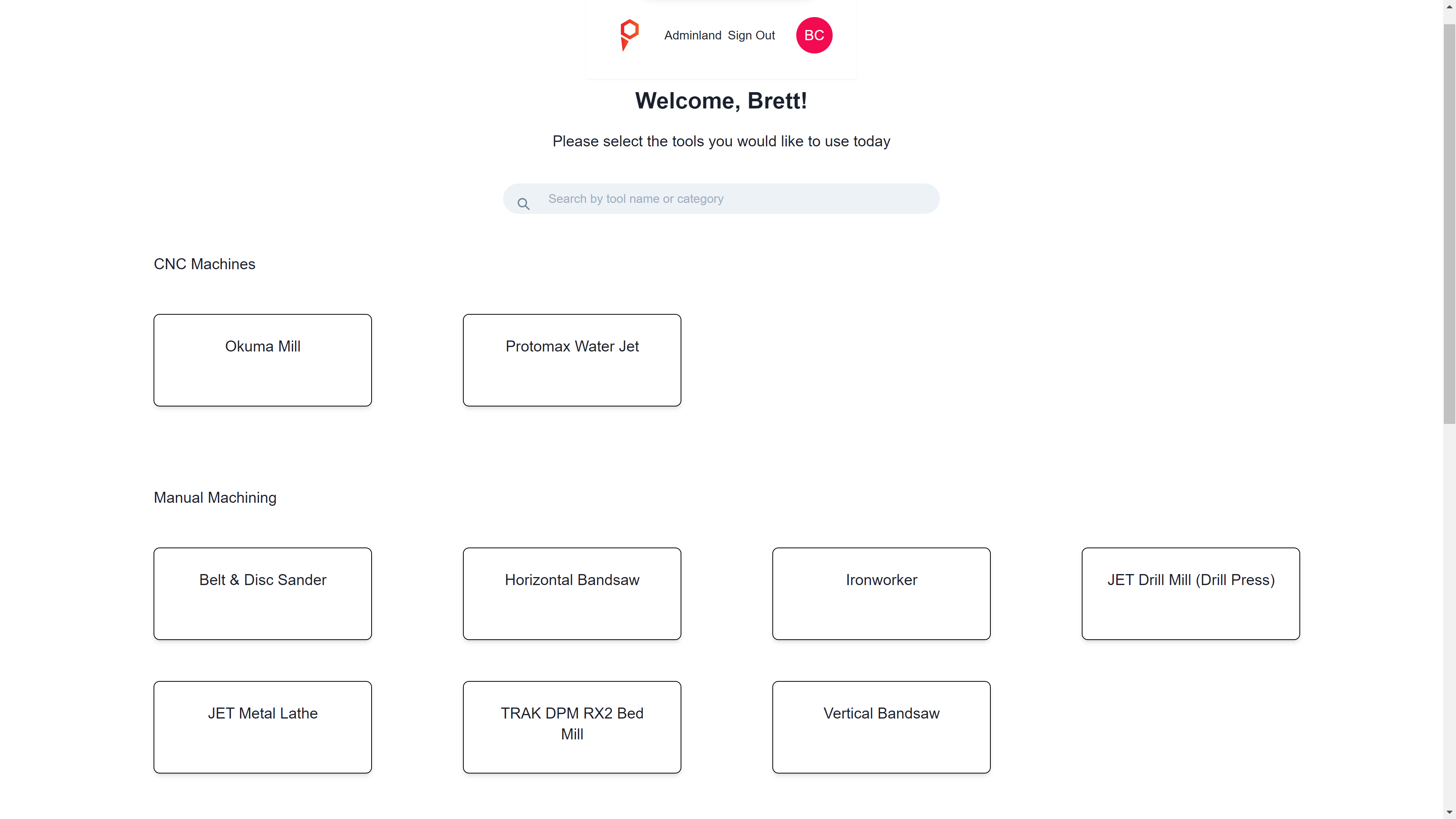 Tool Category Sample